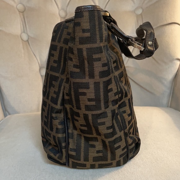 Fendi Zucca Logo/Charm Shoulder Bag - Picture 5 of 17